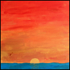 sunset over water