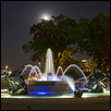 Moon Over Nichols Fountain